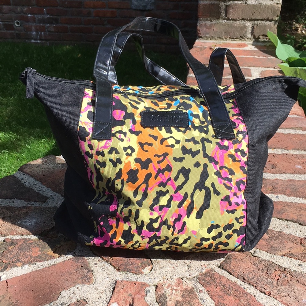 Essence Colorful Cheetah Print Tote